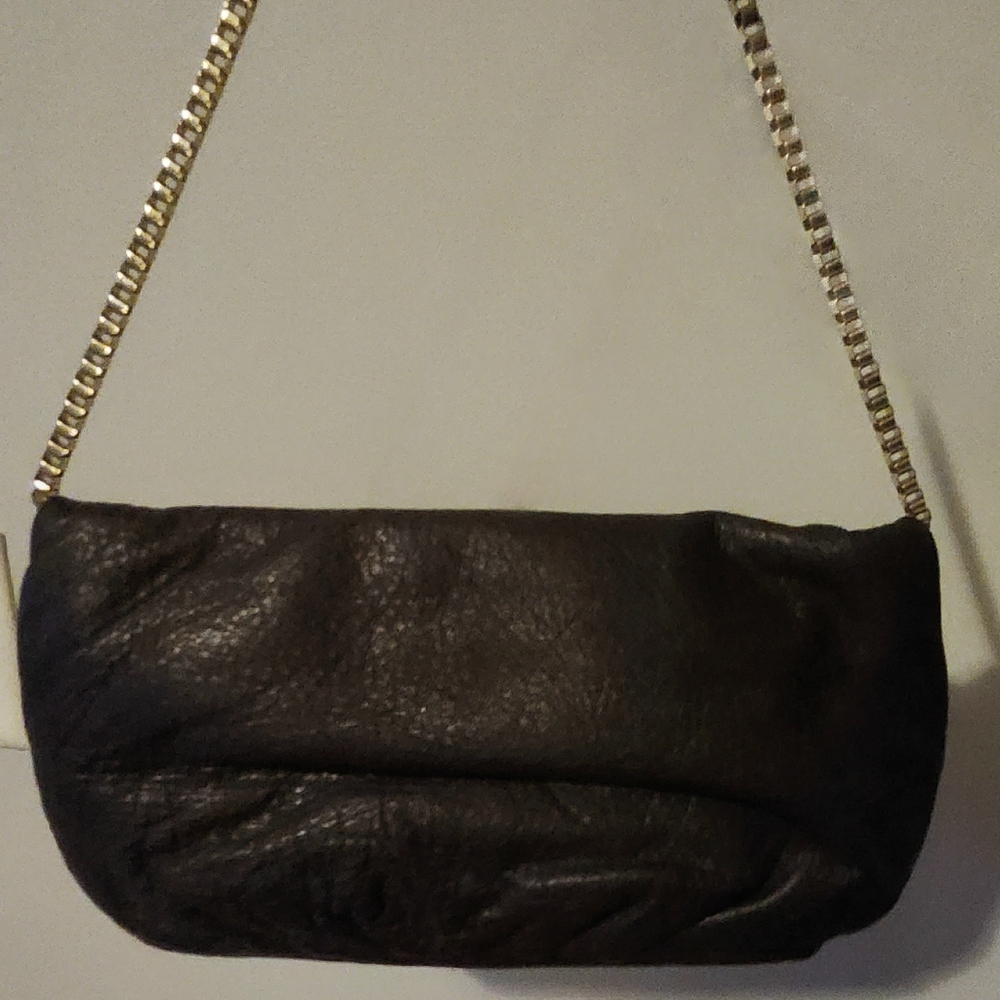 Vintage Ann Taylor LOFT Leather Studded Purse with Chain Strap - Picture 3 of 10